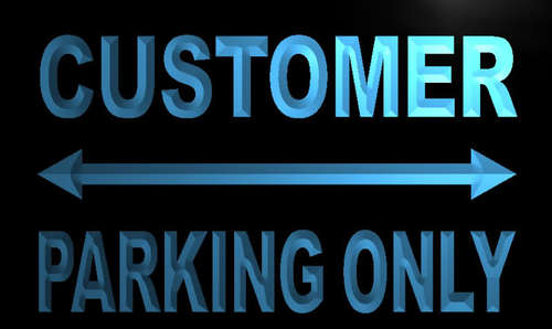 Customer Parking Only Neon Light Sign
